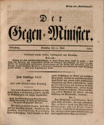 Der Scharfschütz Samstag 11. Juni 1831