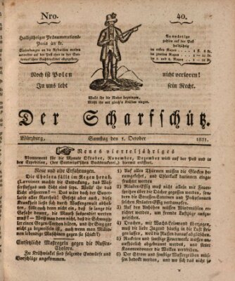 Der Scharfschütz Samstag 1. Oktober 1831