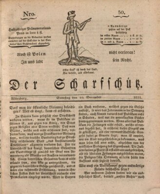 Der Scharfschütz Samstag 10. Dezember 1831