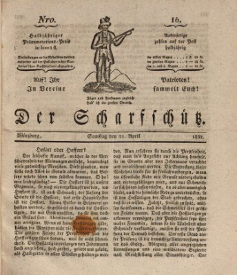 Der Scharfschütz Samstag 21. April 1832