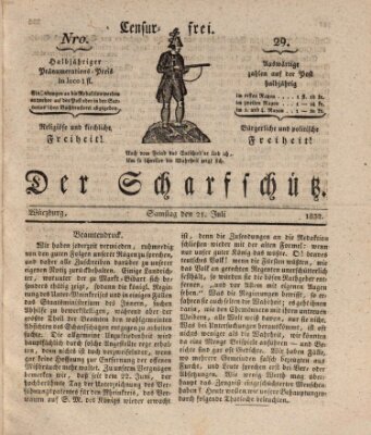 Der Scharfschütz Samstag 21. Juli 1832