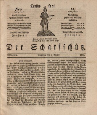 Der Scharfschütz Samstag 4. August 1832