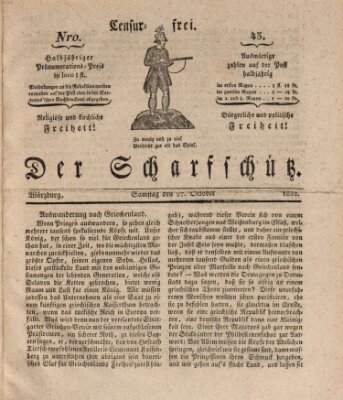 Der Scharfschütz Samstag 27. Oktober 1832