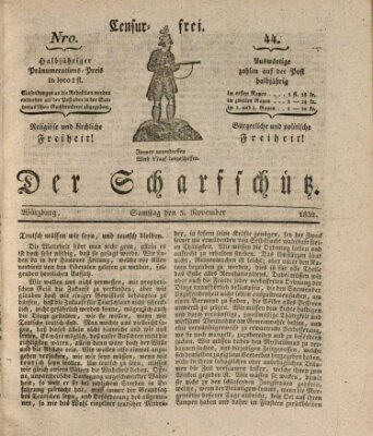 Der Scharfschütz Samstag 3. November 1832