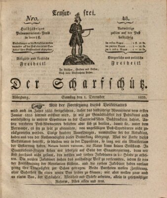 Der Scharfschütz Samstag 1. Dezember 1832