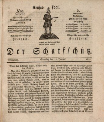 Der Scharfschütz Samstag 12. Januar 1833