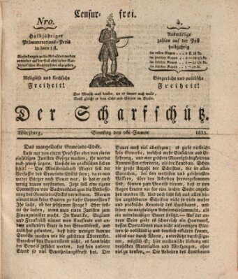 Der Scharfschütz Samstag 26. Januar 1833