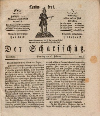 Der Scharfschütz Samstag 16. Februar 1833