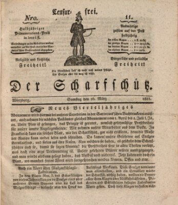 Der Scharfschütz Samstag 16. März 1833