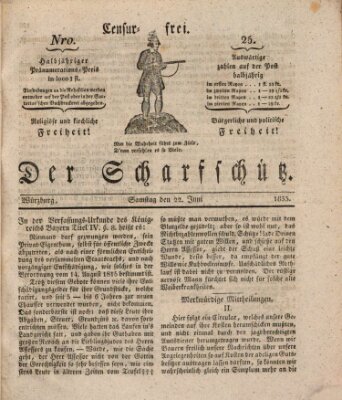 Der Scharfschütz Samstag 22. Juni 1833