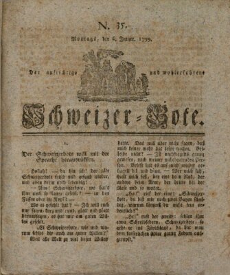 Der aufrichtige und wohlerfahrene Schweizer-Bote (Der Schweizer-Bote) Montag 6. Januar 1800