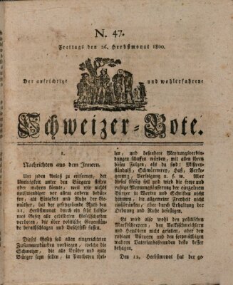 Der aufrichtige und wohlerfahrene Schweizer-Bote (Der Schweizer-Bote) Freitag 26. September 1800