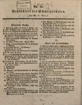 Der aufrichtige und wohlerfahrene Schweizer-Bote (Der Schweizer-Bote) Freitag 27. Dezember 1805