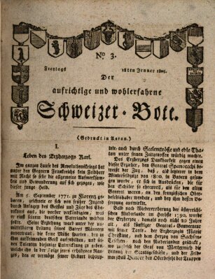 Der aufrichtige und wohlerfahrene Schweizer-Bote (Der Schweizer-Bote) Freitag 18. Januar 1805