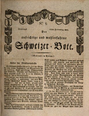 Der aufrichtige und wohlerfahrene Schweizer-Bote (Der Schweizer-Bote) Freitag 1. Februar 1805