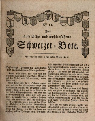 Der aufrichtige und wohlerfahrene Schweizer-Bote (Der Schweizer-Bote) Freitag 15. März 1805