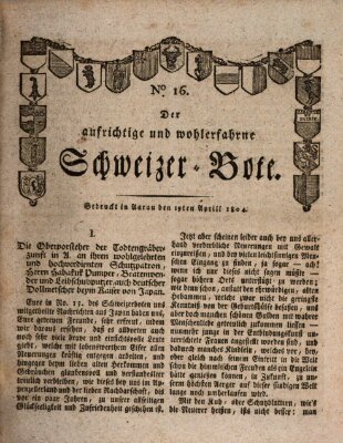 Der aufrichtige und wohlerfahrene Schweizer-Bote (Der Schweizer-Bote) Freitag 19. April 1805