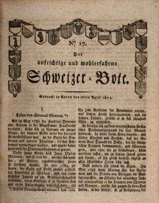 Der aufrichtige und wohlerfahrene Schweizer-Bote (Der Schweizer-Bote) Freitag 26. April 1805