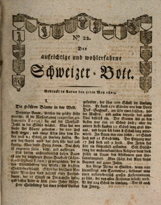 Der aufrichtige und wohlerfahrene Schweizer-Bote (Der Schweizer-Bote) Freitag 31. Mai 1805