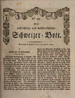 Der aufrichtige und wohlerfahrene Schweizer-Bote (Der Schweizer-Bote) Freitag 12. Juli 1805