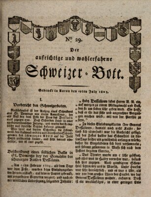 Der aufrichtige und wohlerfahrene Schweizer-Bote (Der Schweizer-Bote) Freitag 19. Juli 1805