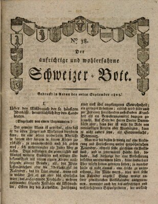 Der aufrichtige und wohlerfahrene Schweizer-Bote (Der Schweizer-Bote) Freitag 20. September 1805