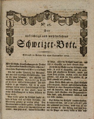 Der aufrichtige und wohlerfahrene Schweizer-Bote (Der Schweizer-Bote) Freitag 8. November 1805