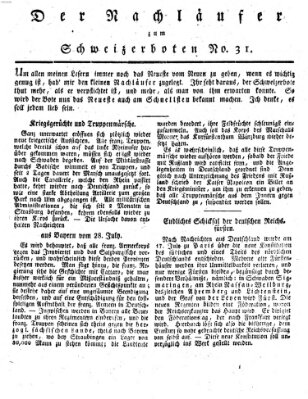 Der aufrichtige und wohlerfahrene Schweizer-Bote (Der Schweizer-Bote) Freitag 1. August 1806