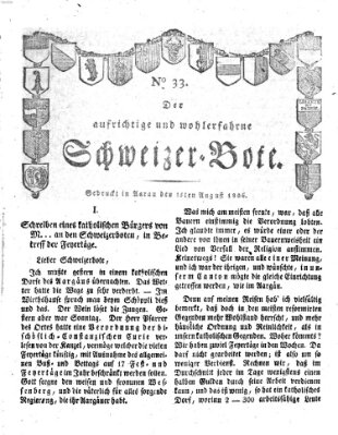 Der aufrichtige und wohlerfahrene Schweizer-Bote (Der Schweizer-Bote) Freitag 15. August 1806