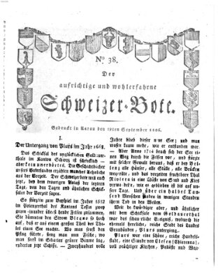 Der aufrichtige und wohlerfahrene Schweizer-Bote (Der Schweizer-Bote) Freitag 19. September 1806