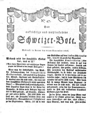 Der aufrichtige und wohlerfahrene Schweizer-Bote (Der Schweizer-Bote) Freitag 21. November 1806