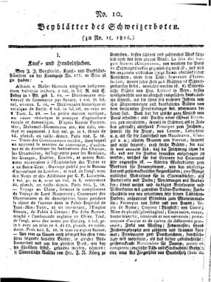 Der aufrichtige und wohlerfahrene Schweizer-Bote (Der Schweizer-Bote) Freitag 11. April 1806