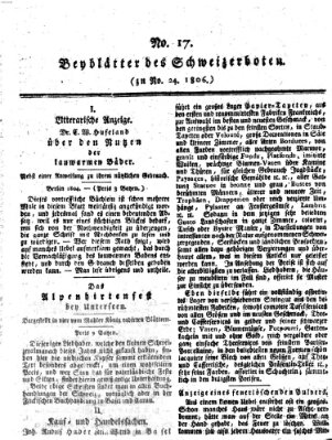 Der aufrichtige und wohlerfahrene Schweizer-Bote (Der Schweizer-Bote) Mittwoch 18. Juni 1806