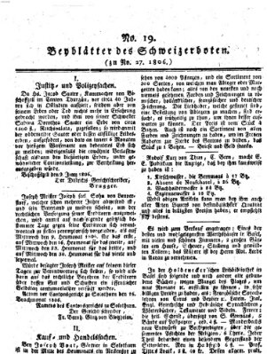 Der aufrichtige und wohlerfahrene Schweizer-Bote (Der Schweizer-Bote) Freitag 4. Juli 1806