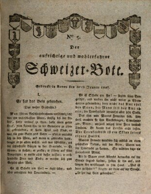 Der aufrichtige und wohlerfahrene Schweizer-Bote (Der Schweizer-Bote) Freitag 30. Januar 1807