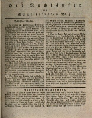 Der aufrichtige und wohlerfahrene Schweizer-Bote (Der Schweizer-Bote) Freitag 30. Januar 1807