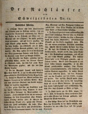 Der aufrichtige und wohlerfahrene Schweizer-Bote (Der Schweizer-Bote) Freitag 20. März 1807