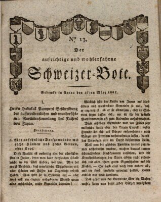 Der aufrichtige und wohlerfahrene Schweizer-Bote (Der Schweizer-Bote) Freitag 27. März 1807