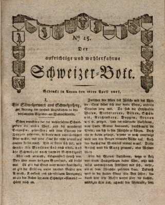 Der aufrichtige und wohlerfahrene Schweizer-Bote (Der Schweizer-Bote) Freitag 10. April 1807