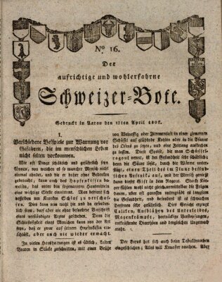 Der aufrichtige und wohlerfahrene Schweizer-Bote (Der Schweizer-Bote) Freitag 17. April 1807