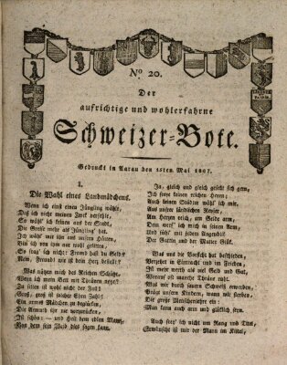 Der aufrichtige und wohlerfahrene Schweizer-Bote (Der Schweizer-Bote) Freitag 15. Mai 1807