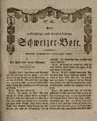 Der aufrichtige und wohlerfahrene Schweizer-Bote (Der Schweizer-Bote) Freitag 10. Juli 1807