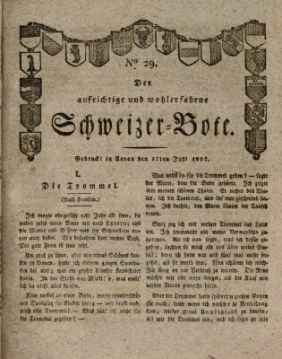 Der aufrichtige und wohlerfahrene Schweizer-Bote (Der Schweizer-Bote) Freitag 17. Juli 1807