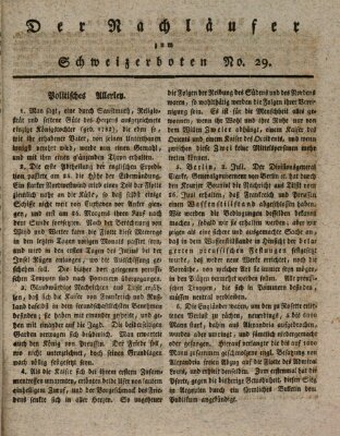 Der aufrichtige und wohlerfahrene Schweizer-Bote (Der Schweizer-Bote) Freitag 17. Juli 1807