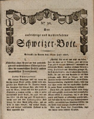 Der aufrichtige und wohlerfahrene Schweizer-Bote (Der Schweizer-Bote) Freitag 24. Juli 1807