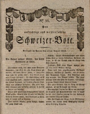 Der aufrichtige und wohlerfahrene Schweizer-Bote (Der Schweizer-Bote) Freitag 14. August 1807