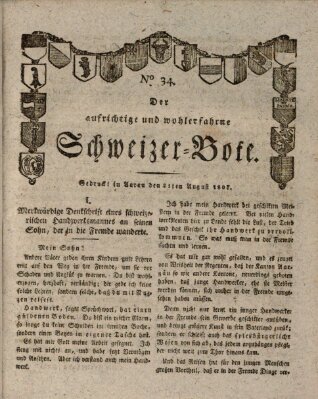 Der aufrichtige und wohlerfahrene Schweizer-Bote (Der Schweizer-Bote) Freitag 21. August 1807