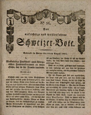 Der aufrichtige und wohlerfahrene Schweizer-Bote (Der Schweizer-Bote) Freitag 28. August 1807