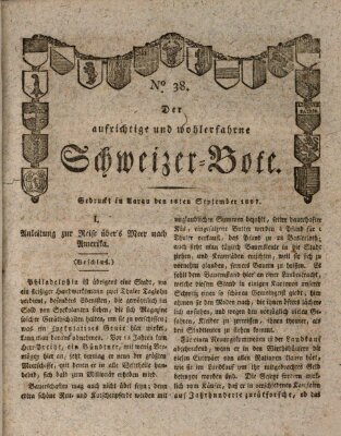 Der aufrichtige und wohlerfahrene Schweizer-Bote (Der Schweizer-Bote) Freitag 18. September 1807