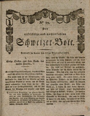 Der aufrichtige und wohlerfahrene Schweizer-Bote (Der Schweizer-Bote) Freitag 25. September 1807